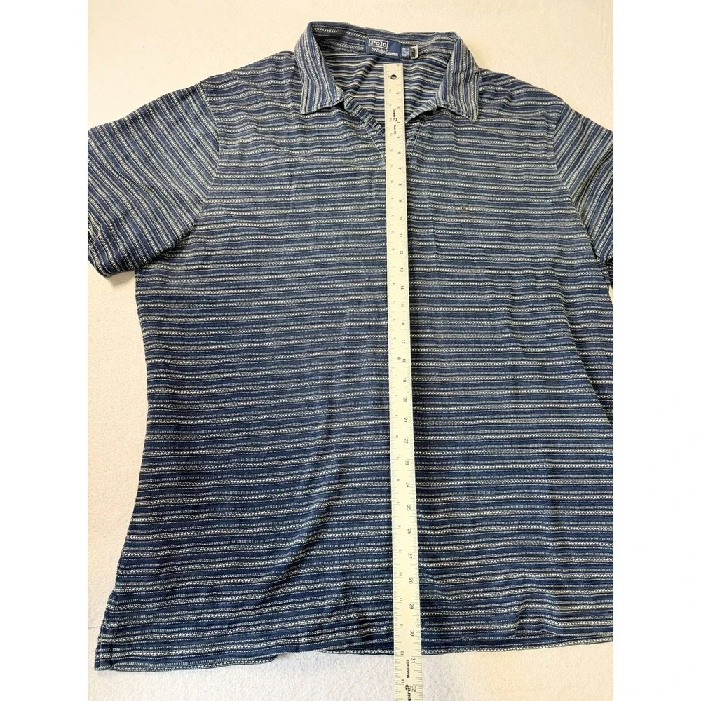 Polo Ralph Lauren Pullover Knit Short Sleeve Polo Striped Men 2XL Soft Stretch